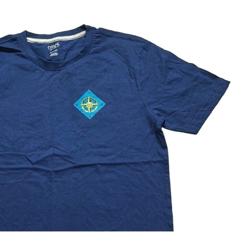 Chaps Graphic T-Shirt Navy Adventure Mens Size S